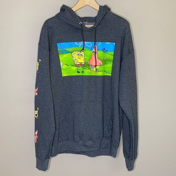 NICKELODEON Sponge Bob Squarepants & Patrick Pullover Hoody Sweatshirt - Picture 1 of 9